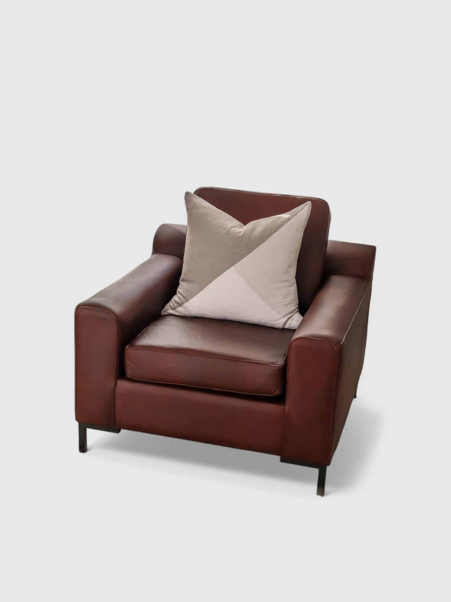 Ivory single seater leather couch